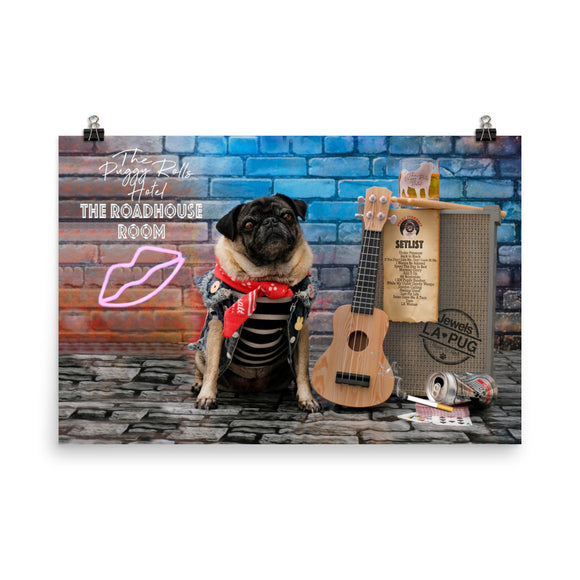 The Puggy Rolls Hotel Collection - The Roadhouse (36x24 Inch Print)