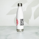 Living The Best Pug Life! Stainless Steel Water Bottle (Red Logo)