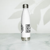 Living The Best Pug Life! Stainless Steel Water Bottle (Black Logo)