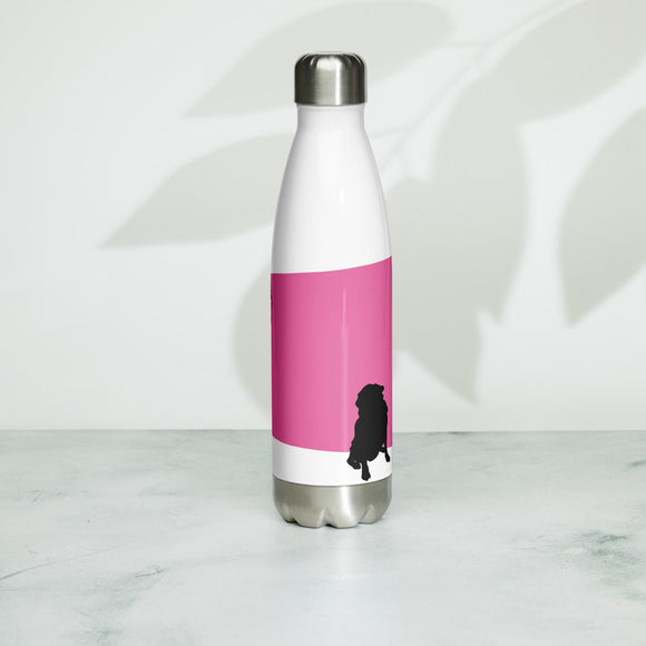 Pink Wall Silhouette Stainless Steel Water Bottle