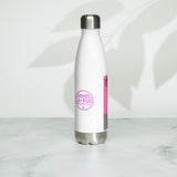 Pink Wall Palm Stainless Steel Water Bottle