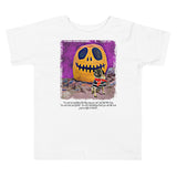 The Pug & The Pumpkin Toddler Short Sleeve Tee (White & Pink)