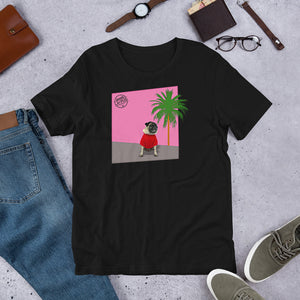 Pink Wall Palm Short-Sleeve Unisex T-Shirt