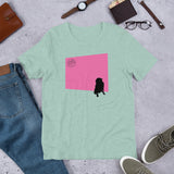 Pink Wall Silhouette Short-Sleeve Unisex T-Shirt