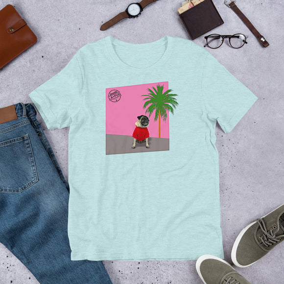 Pink Wall Palm Short-Sleeve Unisex T-Shirt