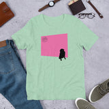 Pink Wall Silhouette Short-Sleeve Unisex T-Shirt