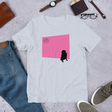 Pink Wall Silhouette Short-Sleeve Unisex T-Shirt