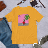 Pink Wall Palm Short-Sleeve Unisex T-Shirt