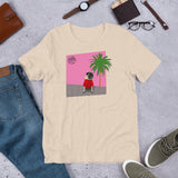 Pink Wall Palm Short-Sleeve Unisex T-Shirt