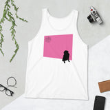 Pink Wall Silhouette Unisex Tank Top