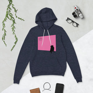 Pink Wall Silhouette Unisex Hoodie