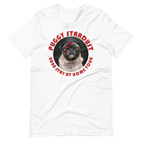 Puggy Stardust Stay At Home Tour 2020 Short-Sleeve Unisex T-Shirt (see back)