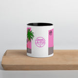 Pink Wall Palm Mug with Color Inside