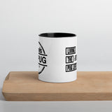 Living The Best Pug Life! Mug with Color Inside (Black Logo)