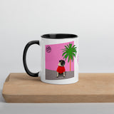 Pink Wall Palm Mug with Color Inside