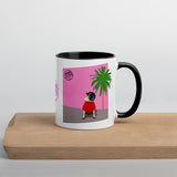 Pink Wall Palm Mug with Color Inside
