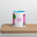 Pink Wall Palm Mug with Color Inside