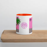 Pink Wall Palm Mug with Color Inside