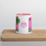 Pink Wall Palm Mug with Color Inside
