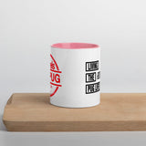 Living The Best Pug Life! Mug with Color Inside (Red Logo)