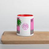Pink Wall Palm Mug with Color Inside