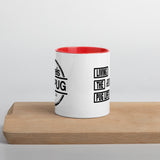 Living The Best Pug Life! Mug with Color Inside (Black Logo)