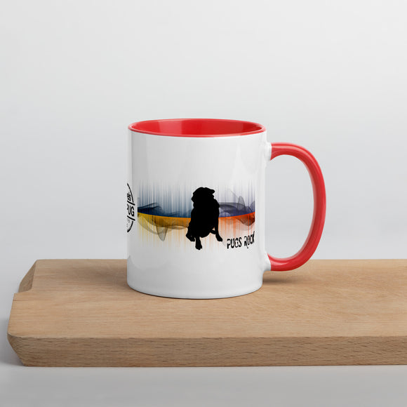 Pugs Rock Mug with Color Inside