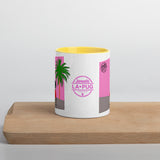 Pink Wall Palm Mug with Color Inside