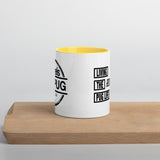 Living The Best Pug Life! Mug with Color Inside (Black Logo)
