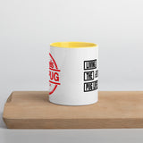 Living The Best Pug Life! Mug with Color Inside (Red Logo)