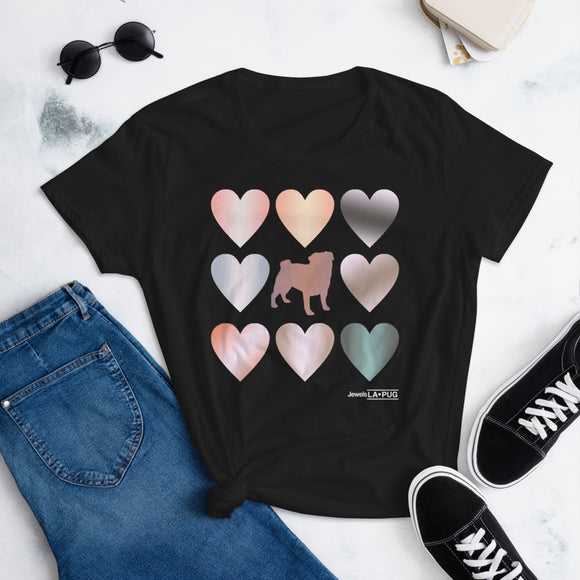 Pug Hearts Women's Short Sleeve T-shirt