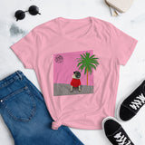 Pink Wall Palm Women's Short Sleeve T-shirt