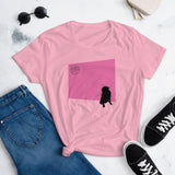 Pink Wall Silhouette Women's Short Sleeve T-shirt