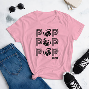 Pop Pop Pop Music Women's Short Sleeve T-shirt