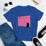 Pink Wall Silhouette Women's Short Sleeve T-shirt