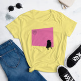 Pink Wall Silhouette Women's Short Sleeve T-shirt