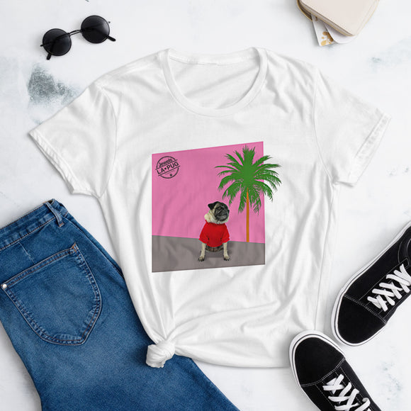 Pink Wall Palm Women's Short Sleeve T-shirt