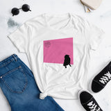 Pink Wall Silhouette Women's Short Sleeve T-shirt