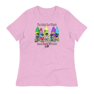 The Salty Surf Shack - Dudes Women's Relaxed T-Shirt