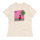 Pink Wall Palm Women's Relaxed T-Shirt