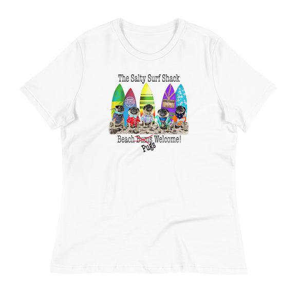 The Salty Surf Shack - Dudes Women's Relaxed T-Shirt