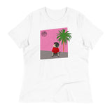 Pink Wall Palm Women's Relaxed T-Shirt