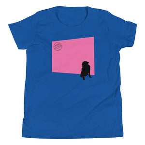 Pink Wall Silhouette Youth Short Sleeve T-Shirt