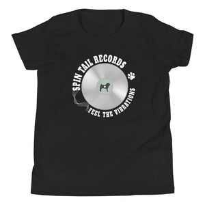 Spin Tail Records Youth Short Sleeve T-Shirt (Silver Record)