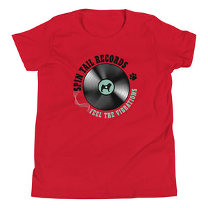 Spin Tail Records Youth Short Sleeve T-Shirt (Black Record)