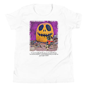 The Pug & The Pumpkin Youth Short Sleeve T-Shirt (White)