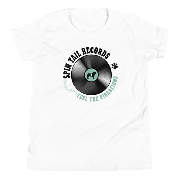 Spin Tail Records Youth Short Sleeve T-Shirt (Black Record)